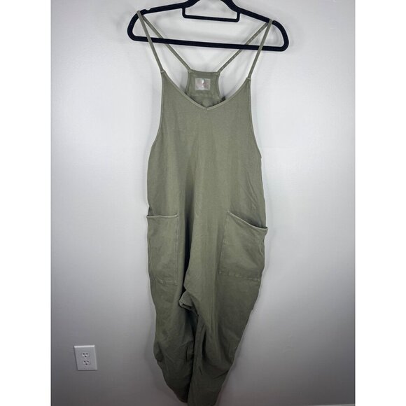 Free People Hot Shot Onesie Jumpsuit Olive Green Size S NEW Romper - Picture 3 of 5